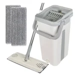 Швабра с ведром 11 л с автоматическим отжимом Cleaning Mop + 2 насадки / Комплект для уборки