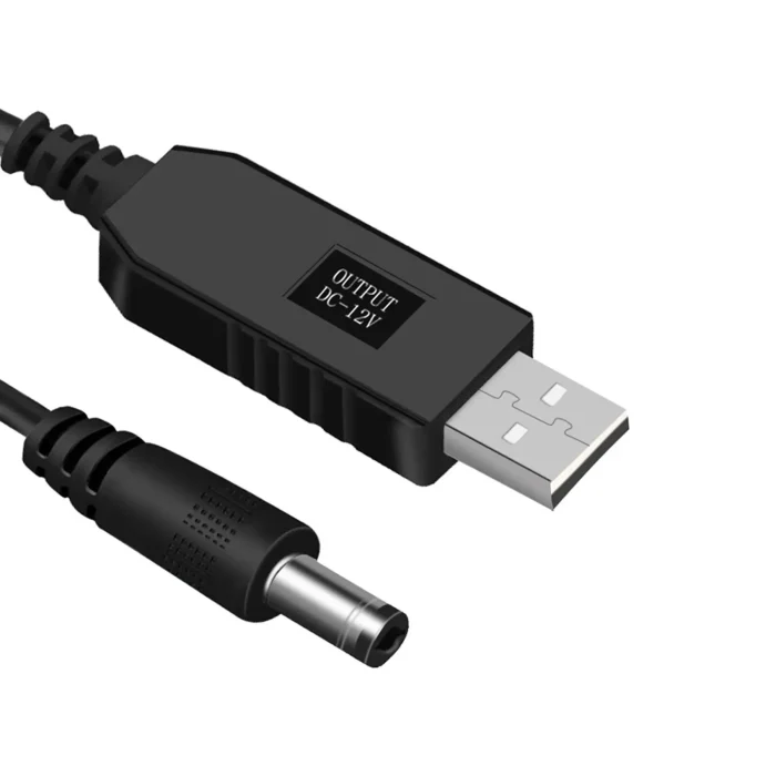 Комплект 2шт Кабель питания роутера от повербанка, 5-12V, USB-DC / Шнур для WIFI роутера с преобразователем напряжения — изображение 4