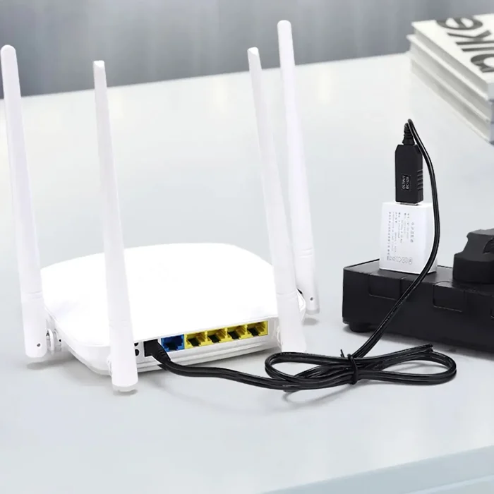 Комплект 2шт Кабель питания роутера от повербанка, 5-12V, USB-DC / Шнур для WIFI роутера с преобразователем напряжения — изображение 2