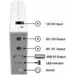 Источник бесперебойного питания для роутера UPS WGP-103 10400 mAh на 5V 9V 12V — изображение 2