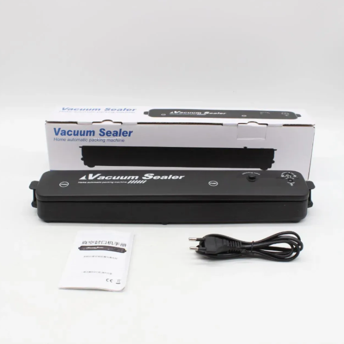 Вакуумный упаковщик еды Vacuum Sealer, Черный / Бытовой вакууматор для продуктов — изображение 10