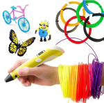 3D ручка с дисплеем и трафаретами + 200м пластика, 3DPEN-3 / Триде ручка детская / 3д ручка для рисования — изображение 2