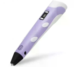 3D-ручка для рисования 3D Pen 3 Violet и 200 метров разноцветного пластика с трафаретами Фиолетовая — изображение 2