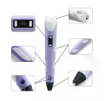 3D-ручка для рисования 3D Pen 3 Violet и 200 метров разноцветного пластика с трафаретами Фиолетовая — изображение 5