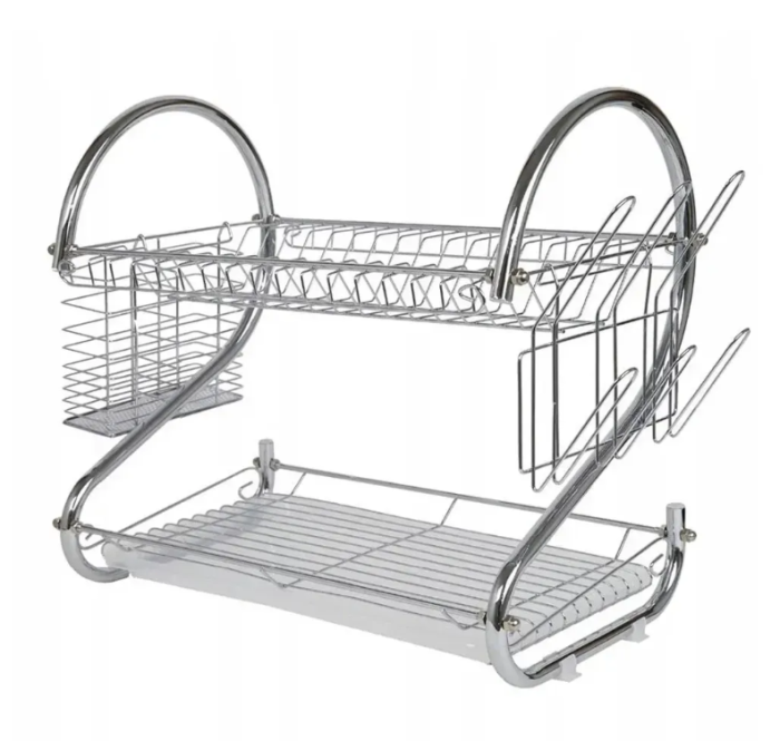 Стойка для хранения посуды (360х115х240мм), Kitchen Storage Rack / Кухонная сушилка для посуды с поддоном — изображение 5