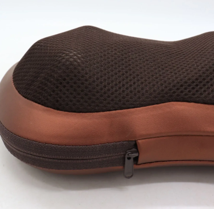 Массажная подушка (31х10х19 см) Massage Pillow 8028 / Роликовый массажер для спины и шеи с подогревом — изображение 4
