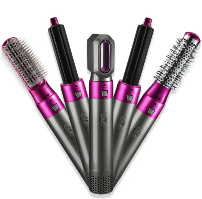 Стайлер Hot Air Styler 5в1 для укладки волос, 1000 Вт, 5 насадок, с кейсом — изображение 4