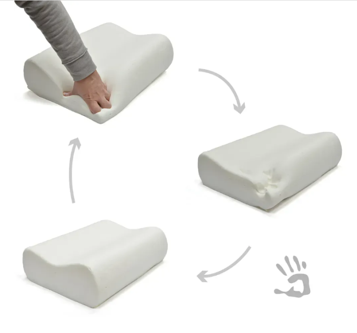 Ортопедическая подушка для сна с эффектом памяти 50x29x10/7см, Memory Foam Pillow — изображение 3