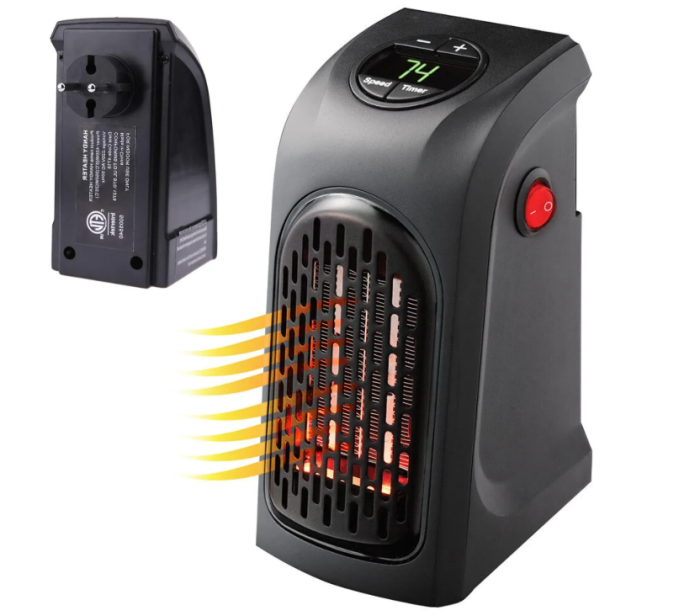 Портативный обогреватель 400Вт с терморегулятором от сети HANDY HEATER / Керамический мини тепловентилятор — изображение 1