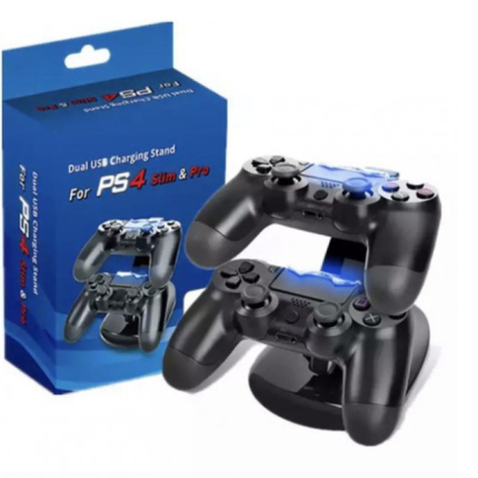 Зарядная док станция для джойстиков ps4 Slim Pro \ Двойная подставка-зарядное устройство