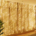 Гирлянда Штора от сети, 3х3м, 280LED, Теплый белый, AD-2379 / Новогодняя гирлянда на окно / LED гирлянда
