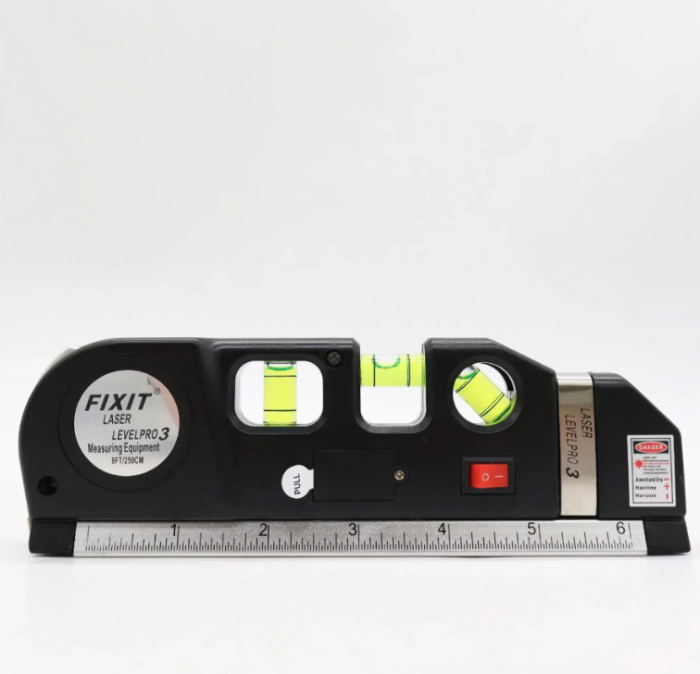 Лазерный уровень со встроенной рулеткой, LASER LEVEL PRO3 / Нивелир жидкостный для строительных работ — изображение 7