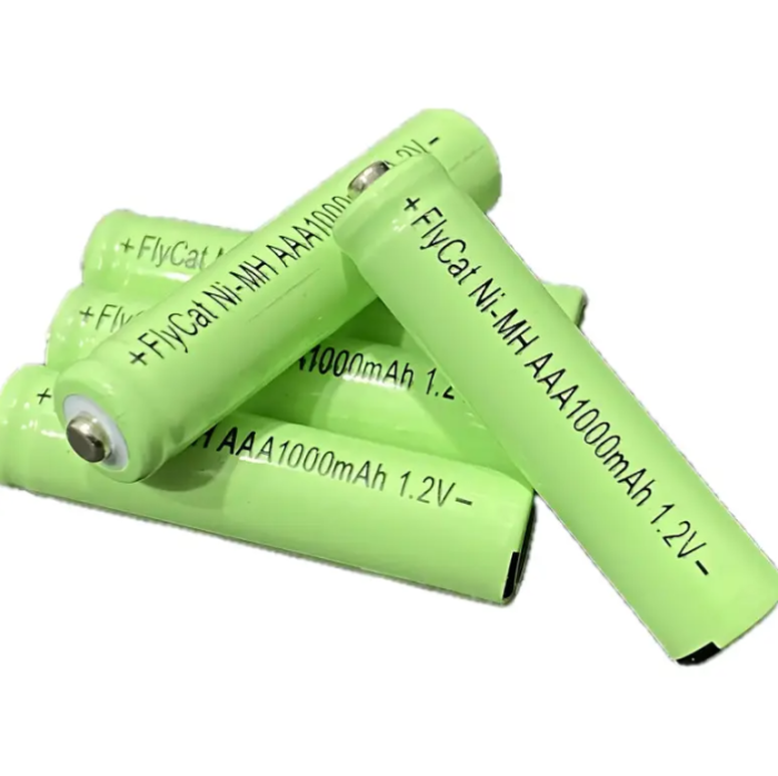 Аккумуляторная батарейка FlyCat Ni-MH AAA 1000 mAh 1.2V мини пальчиковая для игрушек пультов фонариков \ Аккумуляторная батарея 1000мАч для устройств — изображение 2