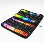 Двусторонние акварельные маркеры в пенале 48 шт, Color pencil / Набор скетч-маркеров для рисования — изображение 6