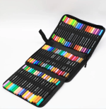 Двусторонние акварельные маркеры в пенале 60 шт, Color pencil / Набор скетч-маркеров для рисования — изображение 5