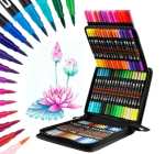 Акварельные маркеры двусторонние 80шт с сумкой, Color pencil / Набор маркеров для рисования