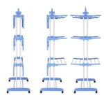 Складная многоярусная сушилка для белья на колесах Garment Rack, нагрузка до 50 кг (172×73×64 см) — изображение 2