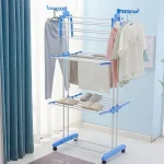 Складная многоярусная сушилка для белья на колесах Garment Rack, нагрузка до 50 кг (172×73×64 см) — изображение 4