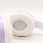 Беспроводные наушники с ушками, STN-28, Фиолетовый / Bluetooth наушники / Детские наушники с подсветкой — изображение 5