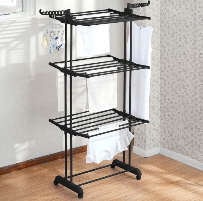 Многоярусная сушилка для белья до 50 кг (172х73х64 см) Garment Rack / Складная напольная сушилка для вещей / Вертикальная сушилка — изображение 4