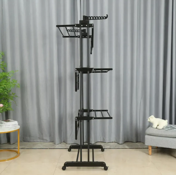 Многоярусная сушилка для белья до 50 кг (172х73х64 см) Garment Rack / Складная напольная сушилка для вещей / Вертикальная сушилка — изображение 5