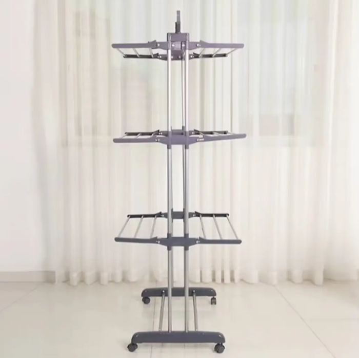 Многоярусная сушилка для белья до 50 кг (172х73х64 см) Garment Rack / Складная напольная сушилка для вещей / Вертикальная сушилка — изображение 3