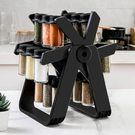 Карусель для специй и приправ (18 баночек), с вращением на 360°, Spice Rack / Кухонный органайзер для хранения приправ