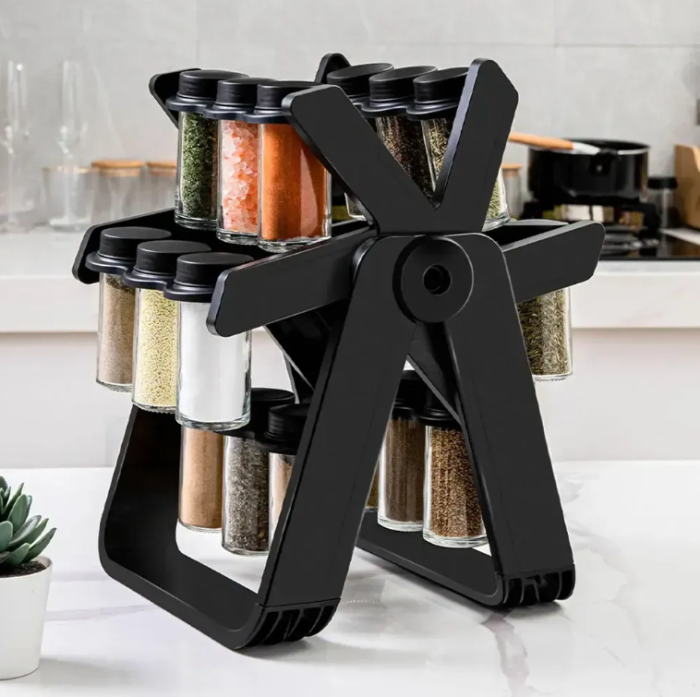 Карусель для специй и приправ (18 баночек), с вращением на 360°, Spice Rack / Кухонный органайзер для хранения приправ — изображение 1