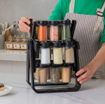 Карусель для специй и приправ (18 баночек), с вращением на 360°, Spice Rack / Кухонный органайзер для хранения приправ — изображение 2
