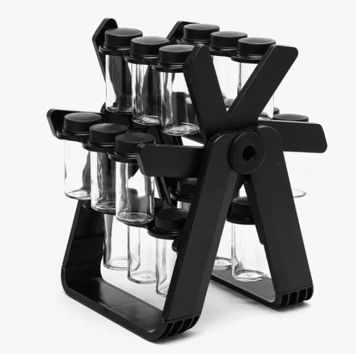 Карусель для специй и приправ (18 баночек), с вращением на 360°, Spice Rack / Кухонный органайзер для хранения приправ — изображение 4