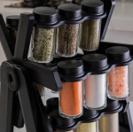 Карусель для специй и приправ (18 баночек), с вращением на 360°, Spice Rack / Кухонный органайзер для хранения приправ — изображение 7