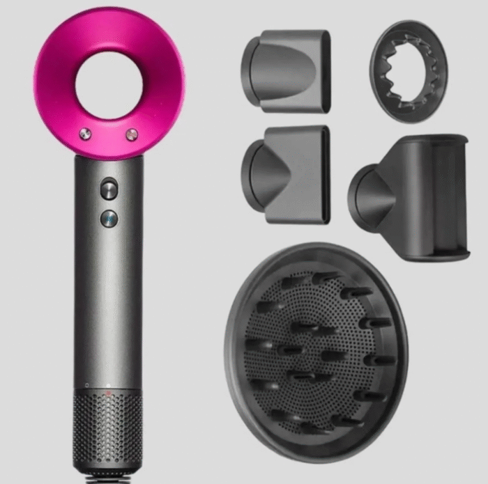 Фен-стайлер для волос 5 насадок 1600Вт Super Hair Dryer Fan — изображение 4