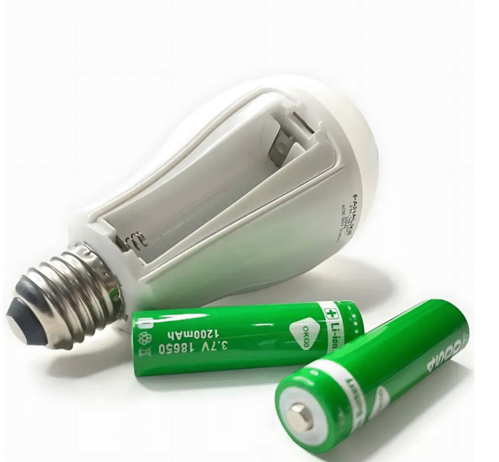 Аварийная лампочка 20W с аккумуляторами \ LED лампа на аккумуляторе для дома — изображение 3