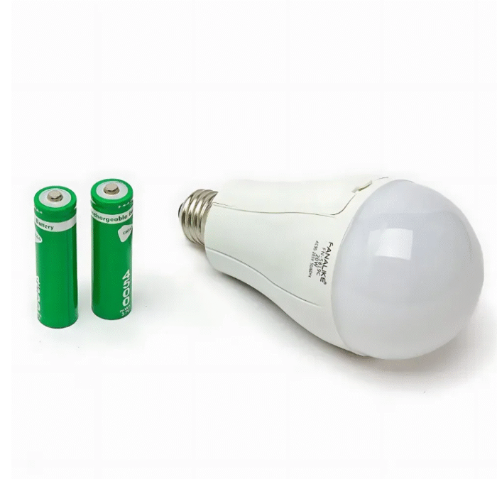 Аварийная лампочка 20W с аккумуляторами \ LED лампа на аккумуляторе для дома — изображение 4