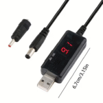 Кабель USB–DC для роутера 9V/12V с переключателем, DC 5.5×2.1 мм, 0.8 м — изображение 3
