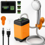 Аккумуляторный душ с датчиком температуры SHOWER, 6000mAh \ Походный душ с насосом