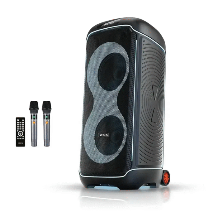 Акустическая система ZXX-8820 60 Вт (2х8"), Bluetooth, аккумулятор 7000 мАч, 2 микрофона — изображение 2