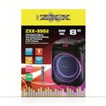 Портативная колонка ZXX-5502 (8"), Bluetooth, TWS, беспроводной микрофон, аккумулятор 2400 мАч — изображение 6