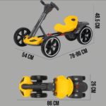 Детский электромобиль Go-Kart складной (78–86 см), EVA колеса, аккумулятор 6V, до 50 кг — изображение 4