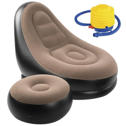 Надувной диван с пуфом и насосом (116х98х83см), Air Sofa / Надувное кресло для отдыха
