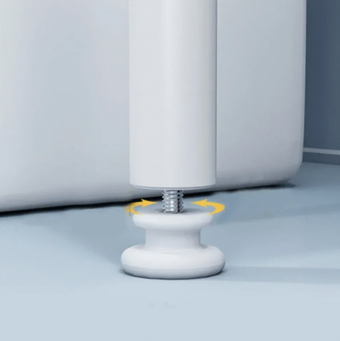 Полка стеллаж для хранения над стиральной машиной, LAUNDRY RACK TW-106, Белый / Напольная стойка органайзер для ванной комнаты — изображение 5